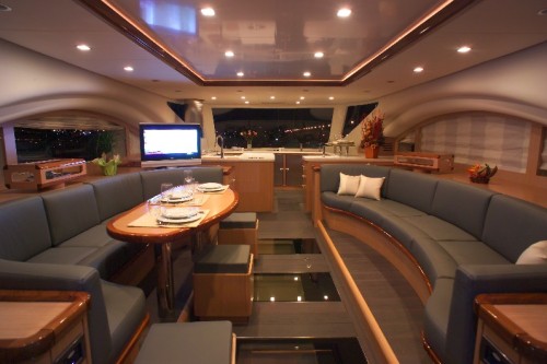 65' Luxury Catamaran Yacht Saloon