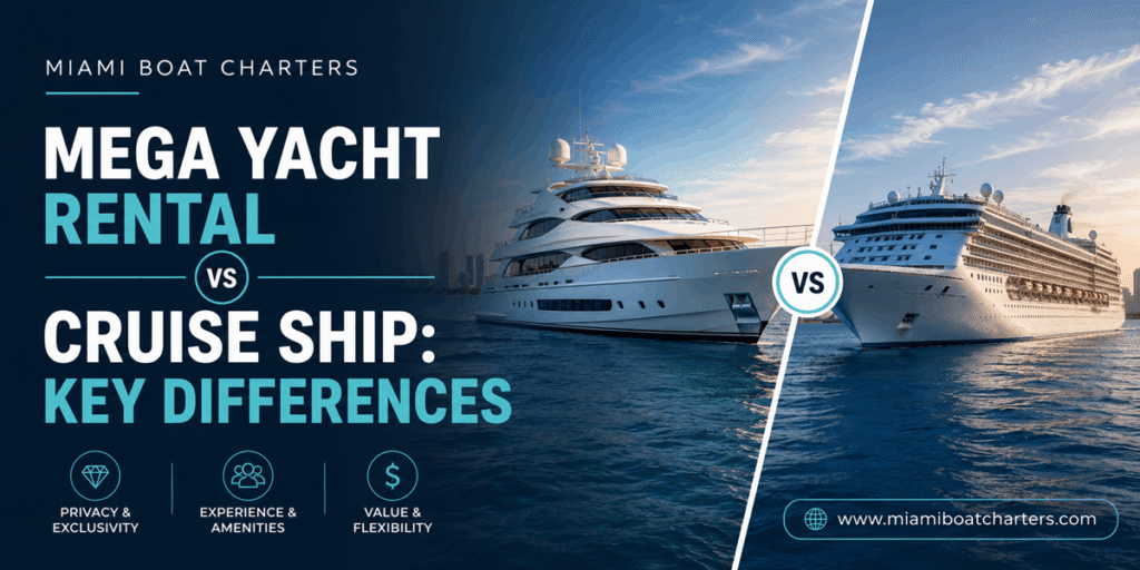Mega Yacht Rental vs Cruise Ship: Key Differences