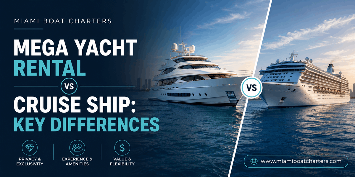 Mega Yacht Rental vs Cruise Ship: Key Differences