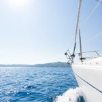 Sailing boat in the sea in Greece