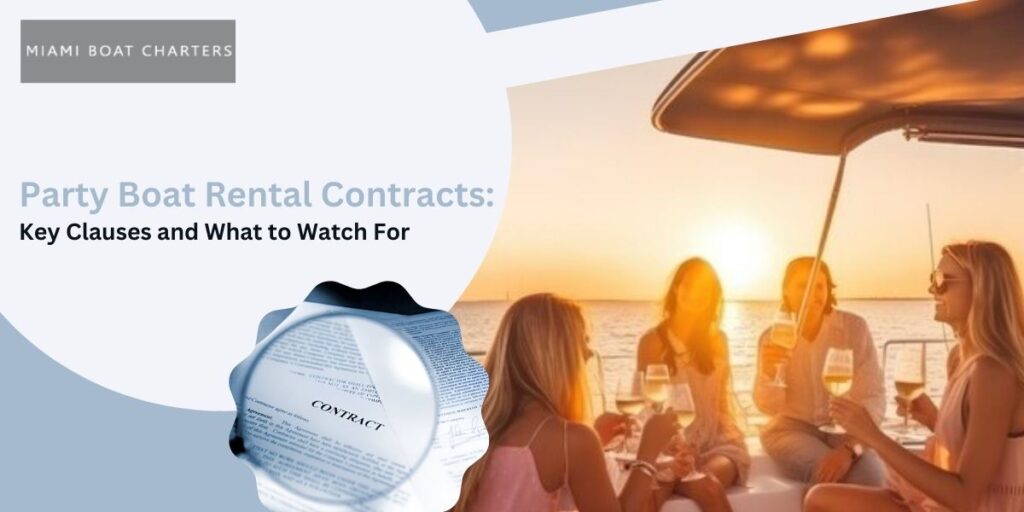 Party Boat Rental Contracts: Key Clauses and What to Watch For